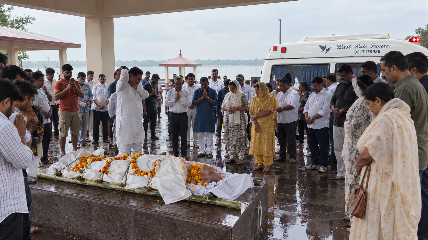 Ghada Phod ritual being performed at Haridwar cremation ground, Chandi Ghat - Last Ride Funeral